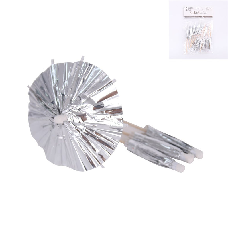 Umbrella Pick Silver 12pk