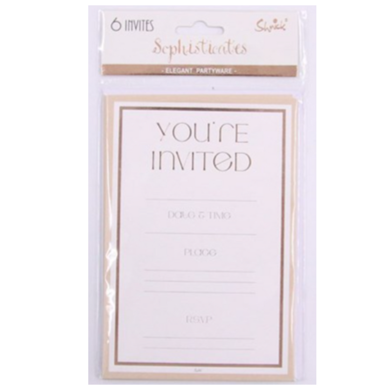 You/Re Invited Rose Gold Pk Of 6