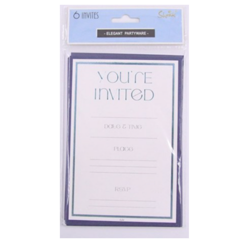 You/Re Invited Blue Pk Of 6