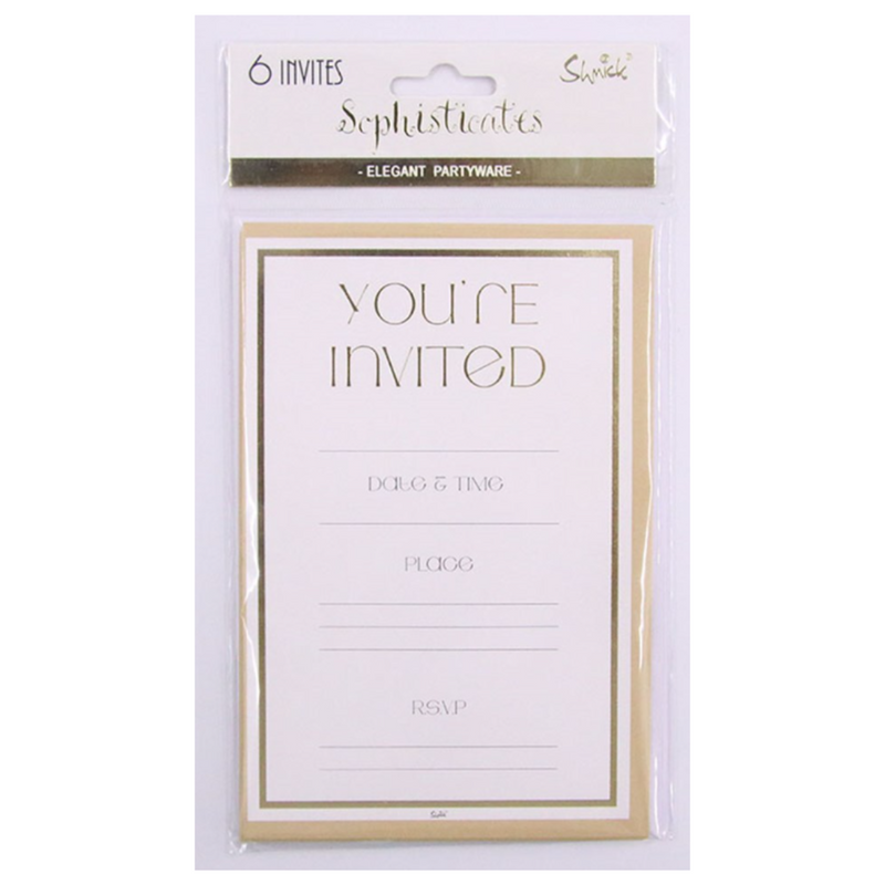 You/Re Invited Champagne Gold Pk Of 6