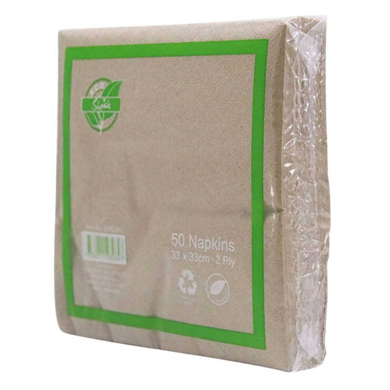 Kraft Paper Napkin 33x33cm 2ply 50pk