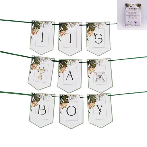 Its A Boy Baby Shower Bunting Banner 220cm