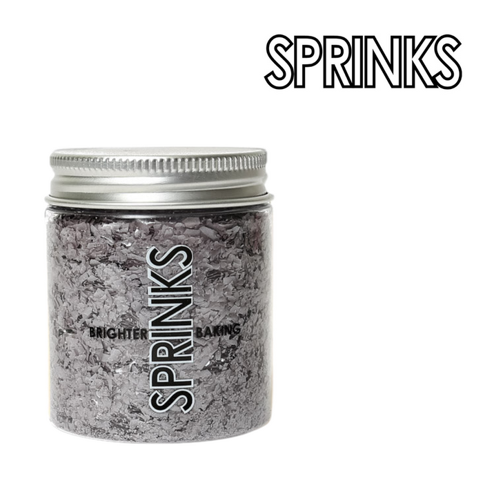 Silver Glitter Flakes (25G) - By Sprinks