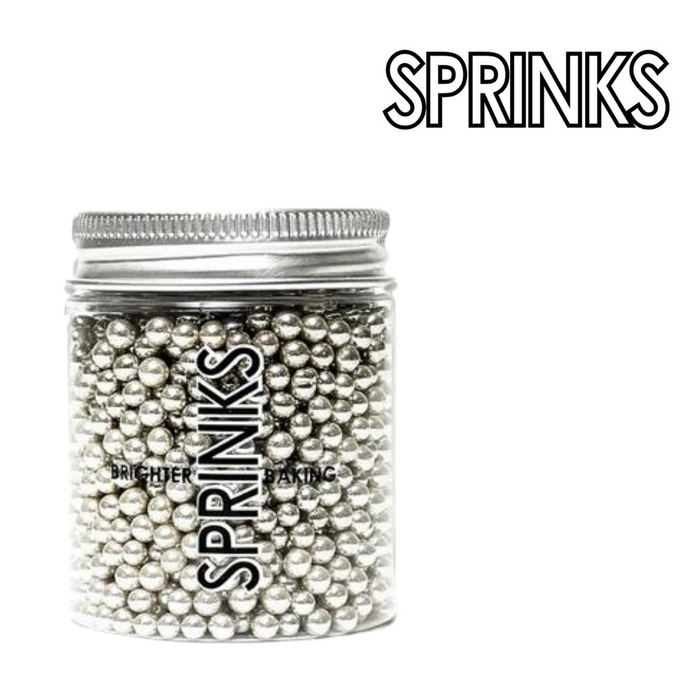 Cachous Silver 4Mm (85G) - By Sprinks