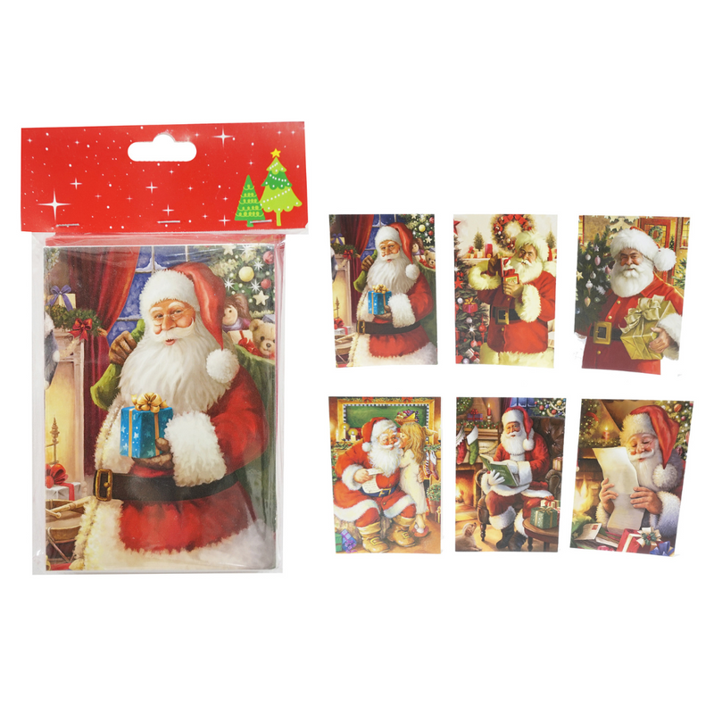 Ronis Santa Claus Cards 18pk 3 Asstd