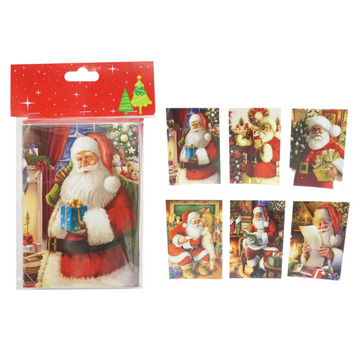 Ronis Santa Claus Cards 18pk 3 Asstd