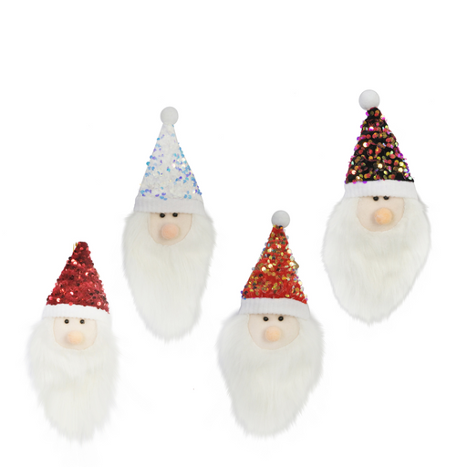 Ronis Santa Face Sequin Hat 27cm 4 Asstd