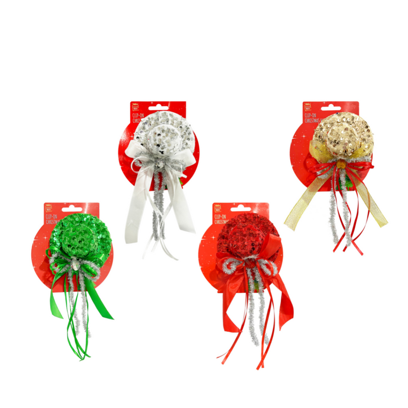 Ronis Sequins Top Hat Clip-On with Deco 4 Asstd