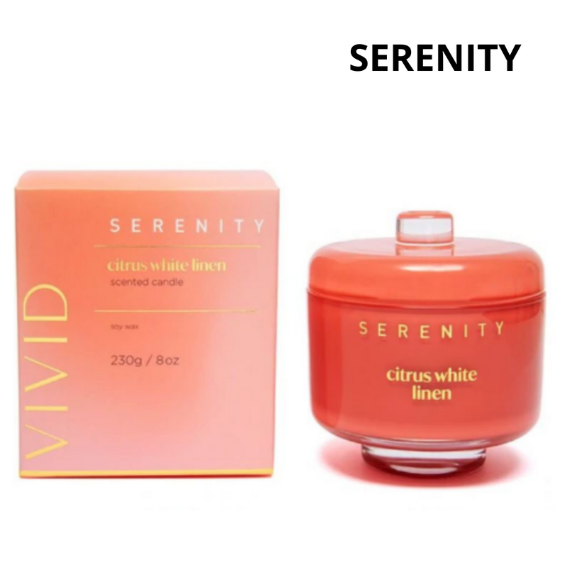 Ronis Serenity Vivid Candle 230g Citrus White Linen