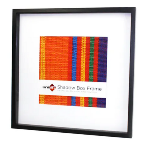 Black square shadow box frame 50x50cm for photos and keepsake displays