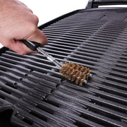Short V-Shaped Brass Spiral Barbecue Brush