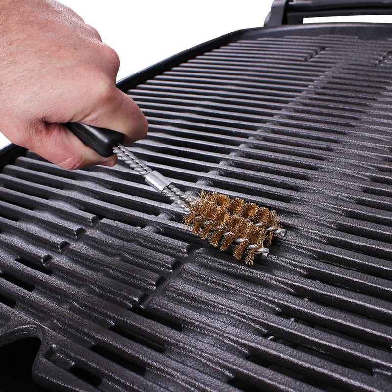 Short V-Shaped Brass Spiral Barbecue Brush