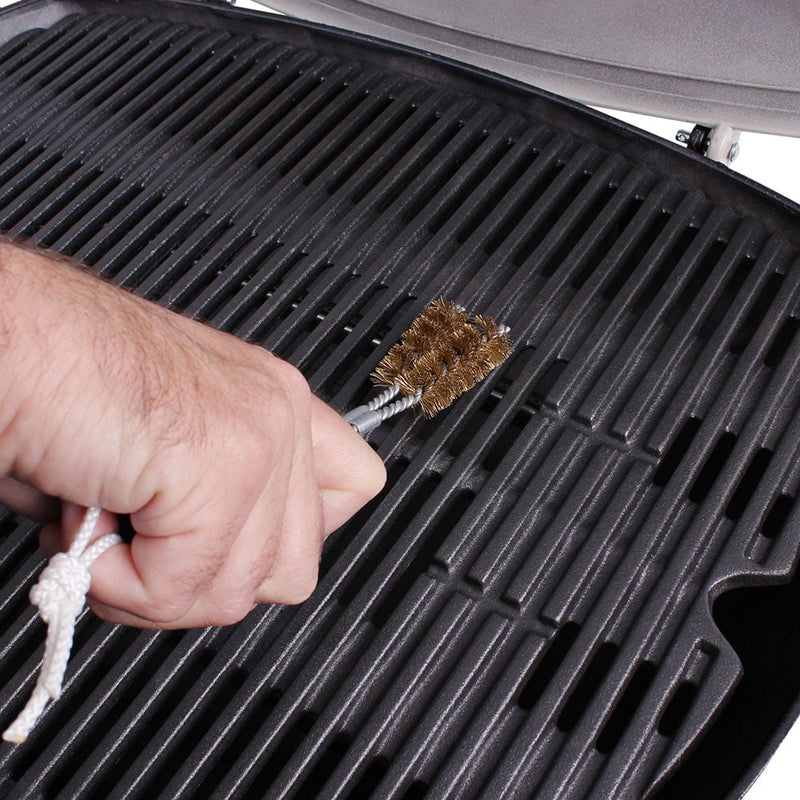 Short V-Shaped Brass Spiral Barbecue Brush