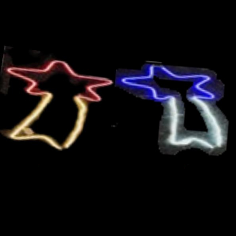 Ronis Silhouette Neon Star Sign White Lights