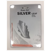 Silver Leaf 25 sheets 14x14cm metallic gilding sheets for crafts, mixed media and DIY décor – thumbnail