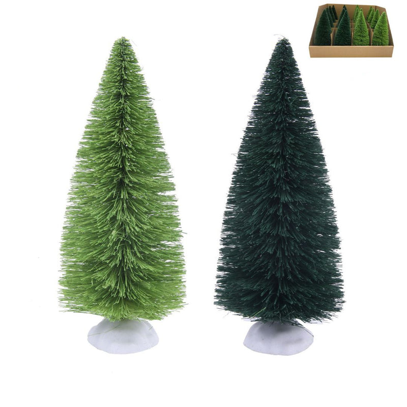 Ronis Sisal Trees Forest Green and Pine Green 14.3cm Assorted
