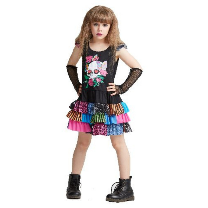 Ronis Skeleton Rocker Girls Costume