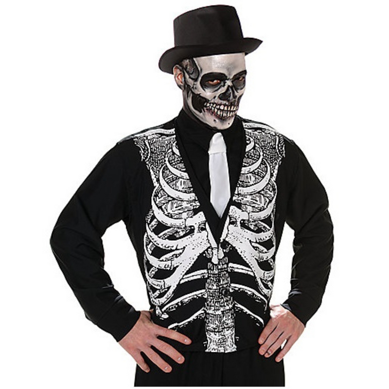 Ronis Skeleton Vest Mens Costume