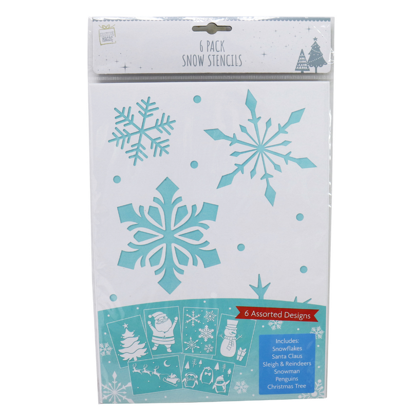 Snow Spray Stencils 6pc