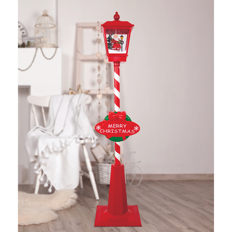 Ronis Snowing Musical Street Lamp Candy Pole 180cm