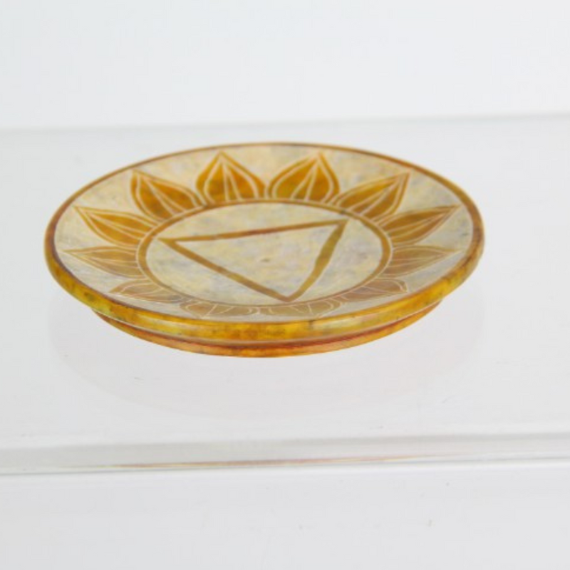 Ronis Soapstone 7 Chakra Round Incense Holder 8cm Assorted