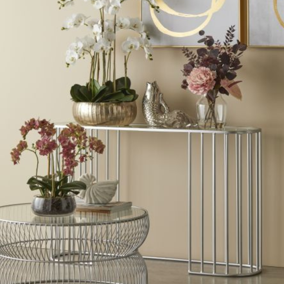 Society Home Bamford Console Silver 120x33.5x75cm