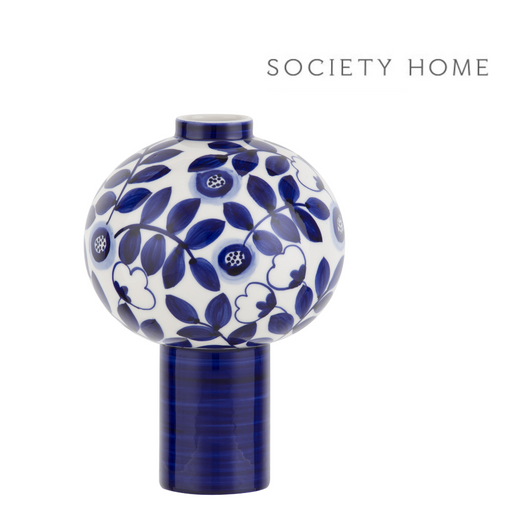 Ronis Society Home Imperial Vase 13x13x20cm Blue White