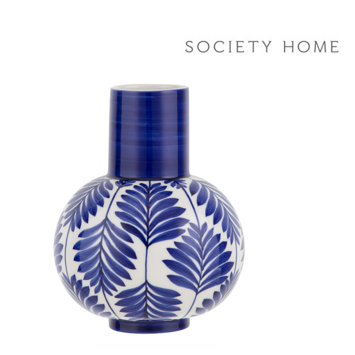 Ronis Society Home Imperial Vase 14x14x18.7cm Blue White