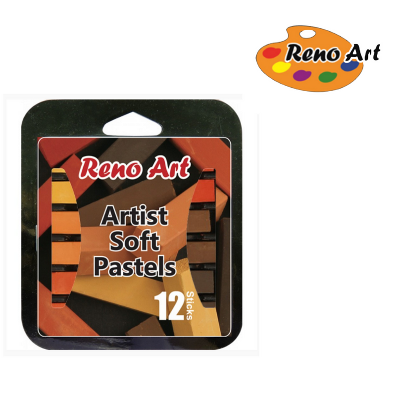 Soft Pastels Sanguine and Sepia Colours 12pcs set for portrait drawing, shading and tonal sketches