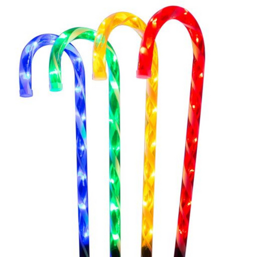 Ronis Solar Candy Canes Multicolour 4pk