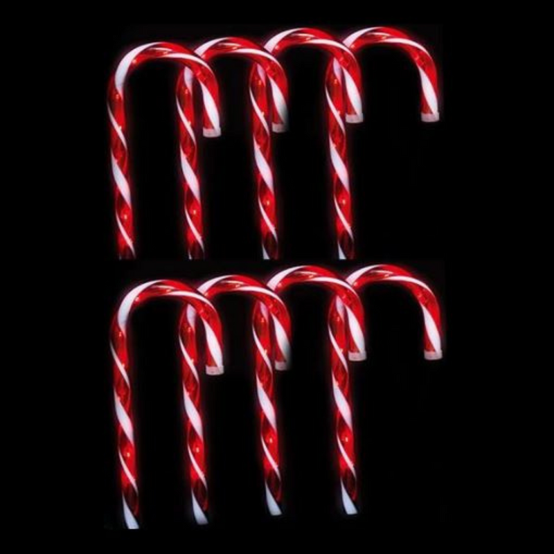 Ronis Solar Candy Canes White Red 8pk