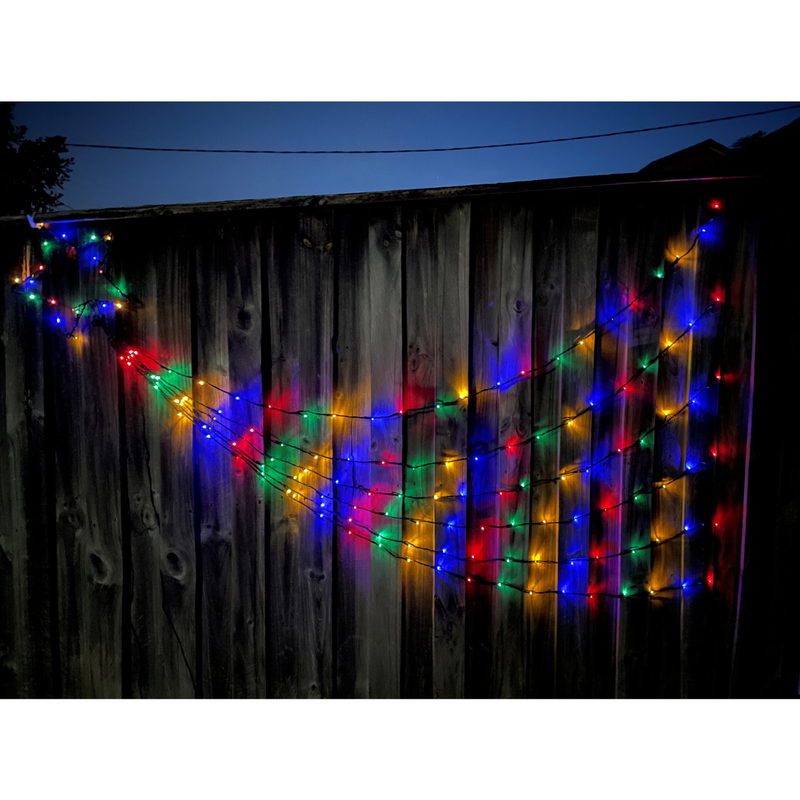 Ronis Solar LED Waterfall Star Multicolour 2.1m