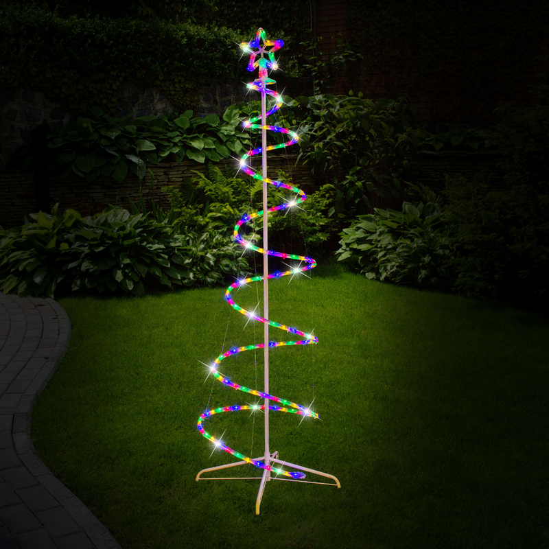Ronis Solar Spiral Rope Light Tree Multicolour 180cm