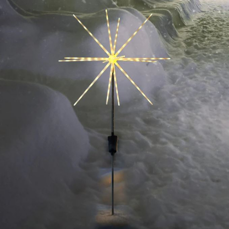Ronis Solar Starburst Pathway Stake Light Warm White 98cmH