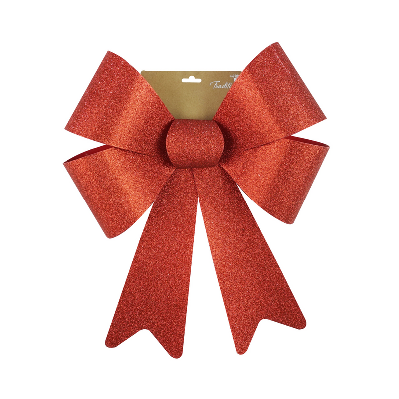 Ronis Sparkle Glitter Bow Red XL 38x50cm