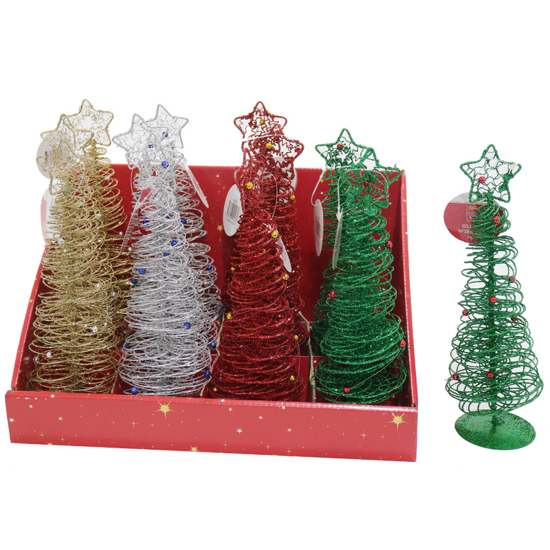 Ronis Spiral Tree with Beads and Glitter 25cm