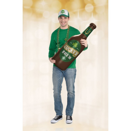 Ronis St. Patricks Day Inflatable Beer Bottle Photo Prop