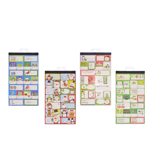 Ronis Sticker Book Holo Gift Tag 60pc 4 Asstd