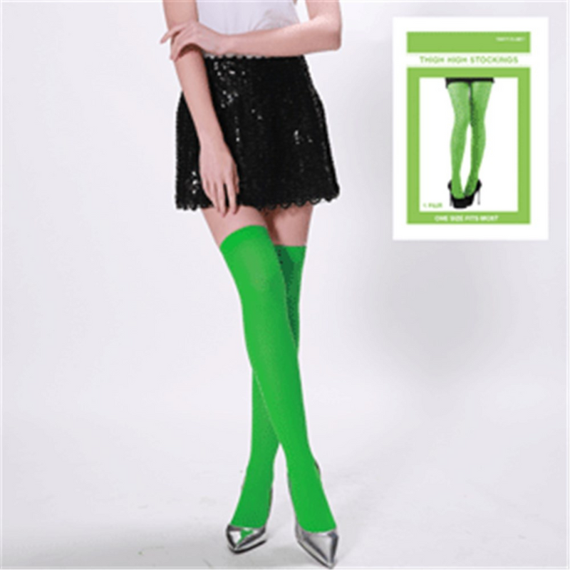 Green costume stockings for themed parties, St Patrick’s Day outfits, and dress-up events