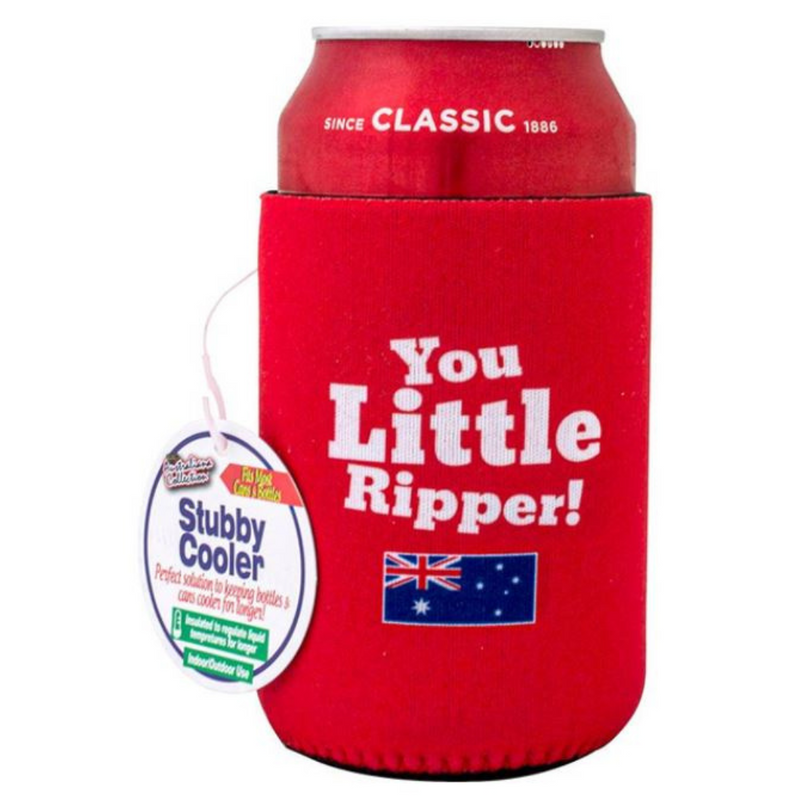 Ronis Stubby Holder Australiana Design 7x10cm