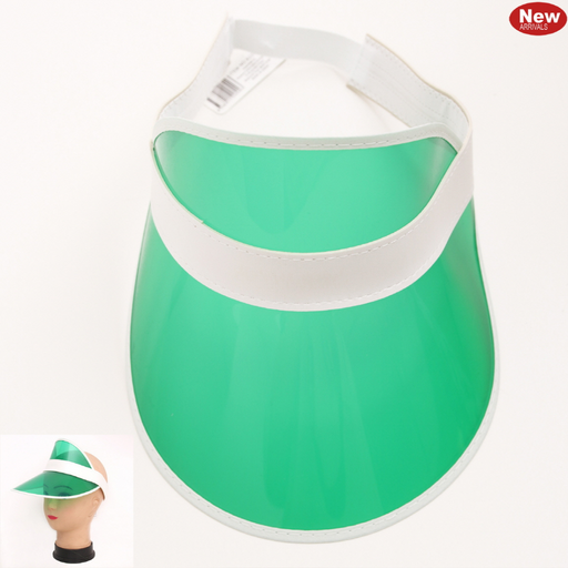 Green sun visor party hat novelty headwear for outdoor themed events, festivals, sports days and St Patrick’s Day outfits