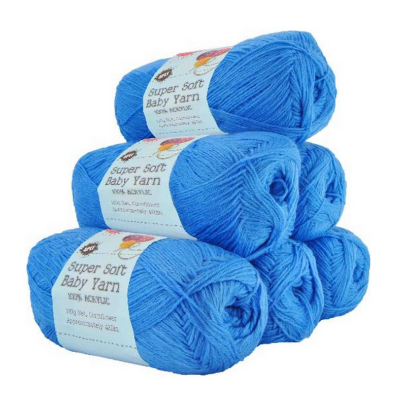 Ronis Super Soft Baby Acryl Yarn 07 4ply 420m Cornflower