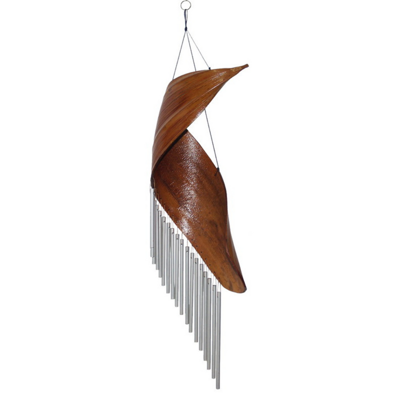 Ronis Swirly Bamboo Leaf Wind Chime