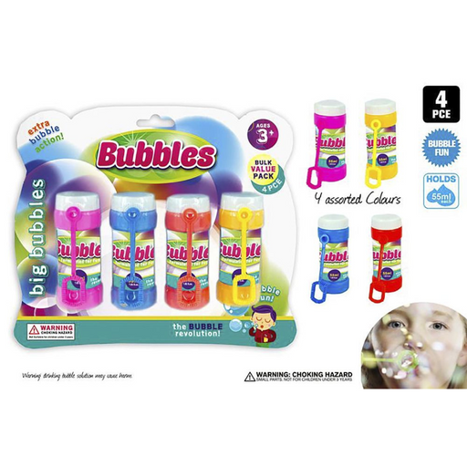 Bubbles With Blower 55ml 4pk