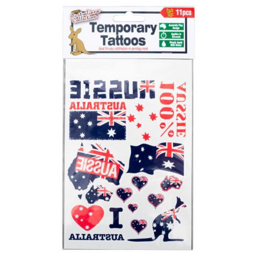 Ronis Tattoos Temporary Australiana Designs 11pc