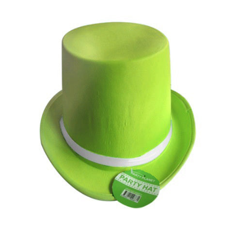 Green top hat costume party hat for St Patrick’s Day outfits, themed events, parades, and photo booth props