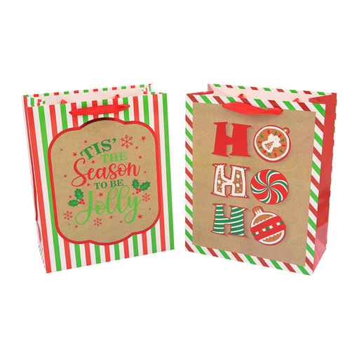 Ronis Traditional Hot Stamping Gift Bag Red XL 2pk