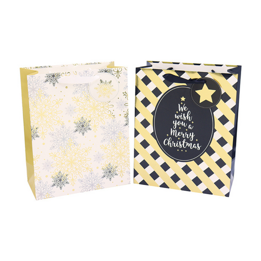 Ronis Traditional Hot Stamping Gift Bag Small 2pk