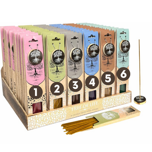 Ronis Tree of Life Incense 30 Sticks with Holder 6 Asstd