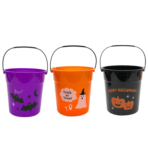 Ronis Trick Or Treat Bucket 15cm 3 Asstd